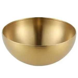 Multi-Purpose Stainless Steel Nesting Mixing Bowls Set Deep Metal Food Prep Basin High Polish Silver <b>Salad</b> Serving Dish - Product Image 3