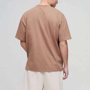 Nouvelle Arrivée 2026 T-shirt Homme Uni Coton Épais Coupe Classique Col Rond Streetwear Haute Qualité - Product Image 3
