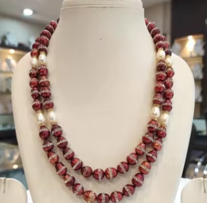 Elegante hermosa perla Look Pretty collar de doble capa conjunto de moda para fiesta y función de desgaste para mujeres y niñas - Product Image 2