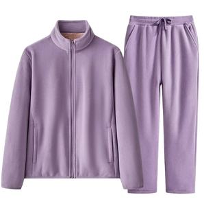 Ensemble deux pièces chaud d'hiver pour homme et femme, en polyester tricoté respirant, avec capuche et pantalon long, vêtements de sport décontractés, logo frontal, résistant au froid - Product Image 6