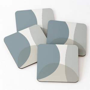 Ensemble de sous-verres absorbants en bois style bohème pour boissons, motif géométrique soleil moderne du milieu du siècle, base en liège antidérapante, sous-verres de table en gros - Product Image 3