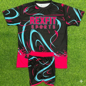 OEM Service <b>Custom</b> Logo OEM Printed Sportswear Set Lightweight Training Shirt Shorts Set Men Performance Apparel <b>Uniform</b> - Product Image 6