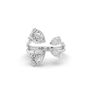 Bague de fiançailles et d'anniversaire solitaire en or massif 14 carats avec diamant ovale brillant de 4,22 carats créé en laboratoire, design unique et léger - Product Image 1