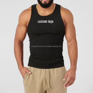 OEM Private Label <b>Men's</b> Y-Back <b>Stringer</b> Tank Top 94% Cotton 6% Spandex Racerback Bodybuilding Gym <b>Vest</b> Wholesale - Product Image 4