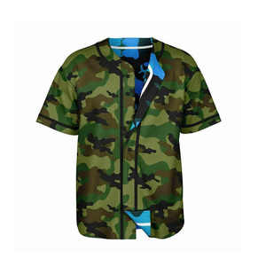 เสื้อเบสบอลซอฟต์บอลแบบกำหนดเองสำหรับทีม เสื้อเบสบอลแขนสั้นแบบกำหนดเอง เสื้อยืดติดกระดุม - Product Image 3