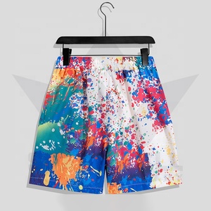 Shorts de Playa para Hombre con Estampado Floral, Cintura Media, Cordón Ajustable, Secado Rápido, Poliéster, con Bolsillos Laterales - Product Image 4