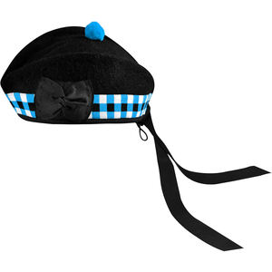 Gorro Glengarry Tradicional Escocés Premium Azul Cielo con Diseño a Cuadros, Diseñado para Actuaciones de Gaitas de Flandes 2026 - Product Image 1