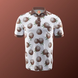 Camiseta de Golf para Hombre, Precio al por Mayor, Personalizada, Impresa, Transpirable, Tejida, 100% Algodón, Manga Corta, Ropa Deportiva - Product Image 1