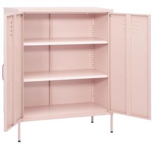 Armadietto di stoccaggio in acciaio rosa 31.5 "x 13.8" x 40 "per l'organizzazione di File - Product Image 2