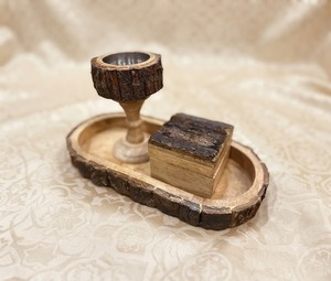 Brûleur d'encens en bois, style Oud arabe, Dukhoon Mabkhara, support de coupe en résine, plateau, style bois de santal, pour usage religieux - Product Image 1