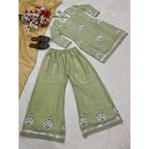 Ensemble de vêtements de soirée pour femmes Top Plazzo Dupatta - Product Image 6