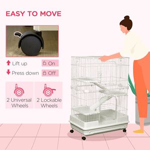 Grande cage en acier inoxydable pour l'élevage de lapins et de chiens, taille XXL, pliable et de forme carrée - Product Image 4