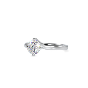 Minimalist Style Round Moissanite Diamond <b>Dainty</b> Everyday Wear Fresh Look Genuine Sterling Silver Promise <b>Ring</b> - Product Image 2