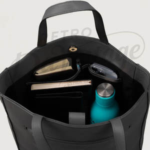 Sac fourre-tout élégant pour femme en cuir véritable gris, grande capacité, sac à main à bandoulière avec poignée supérieure et poche extérieure zippée - Product Image 2