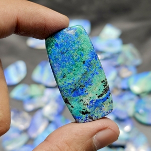 Lote de cabujones de azurita natural azul para la fabricación de joyas, tamaño libre, venta al por mayor - Product Image 6