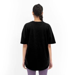 Black Flow Bat Tee T-shirt surdimensionné pour femme, haut décontracté de qualité supérieure, col rond, manches courtes, coupe décontractée, style chauve-souris, doux et léger - Product Image 6
