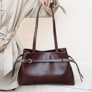 Nouveaux sacs fourre-tout de luxe personnalisables en cuir véritable de haute qualité, avec fermeture éclair, style décontracté, pour femmes - Product Image 2