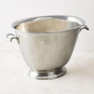 Aluminium Large Capacity Metal <b>Ice</b> <b>Bucket</b> With Handles <b>Silver</b> Finish For Bar Event Supplies Customizable Beverage Cooling Tub - Product Image 4