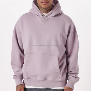 cropped high quality plain pullover hoodie premium <b>bulk</b> y2k hoodies 100% cotton french <b>terry</b> boxy heavyweight mens hoodie - Product Image 2