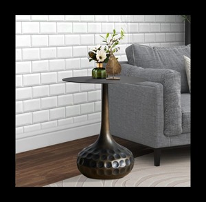 Mesa de Centro Moderna de Metal para el Hogar con Tapa de Vidrio Templado, Muebles Decorativos para Sala de Estar - Product Image 2