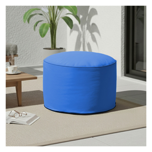 Housses de pouf rondes de qualité supérieure pour l'extérieur - Parfaites pour les balcons, les patios et les terrasses de piscine - Product Image 1