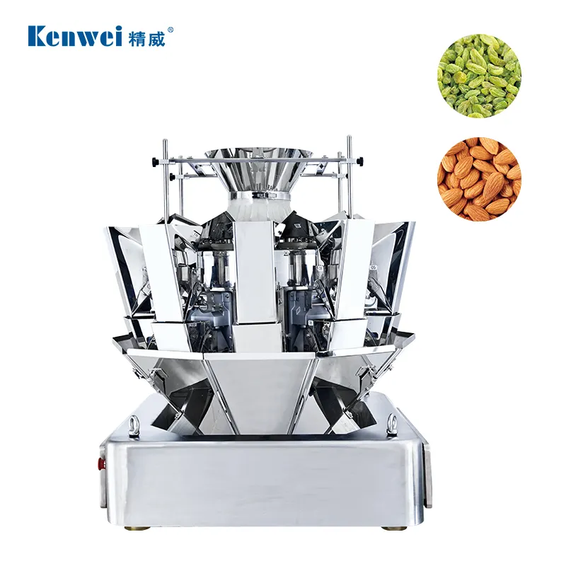 Automatic granule packaging machine 10 head multihead weigher with weighing range 10-1000g