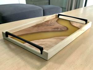 Luxury Handmade <b>Resin</b> And Wooden Tray For Wedding Decoration Gift Collection And Stylish Home Accessories - Product Image 1