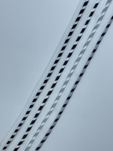 Double Braided White Black Drawcord <b>Elastic</b> <b>Cord</b> for Garment Use 10mm Nylon Cotton Round Style Simple Structure - Product Image 5