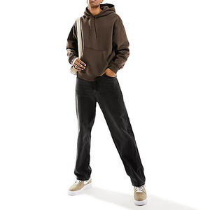 Sudadera con Capucha Personalizada con Logotipo, de Algodón, Informal, de Lujo, de Alta Calidad, con Forro Polar, Bordada, al por Mayor, para Hombre - Product Image 4