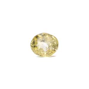 Loose 3.8 Carat Oval Cut Yellow Sapphire Gemstone for Fine Jewelry - Product Image 1