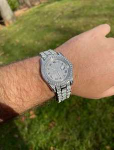 Reloj de Plata de Ley 925 con Diamantes Moissanite para Hombre, Color D, Estilo Hip Hop, para Uso Diario, en Venta - Product Image 1