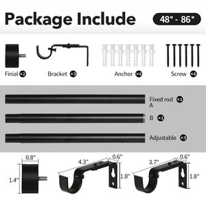 KYOK Tringle à rideaux moderne simple et réglable Vente en gros Exportation en vrac - Product Image 2