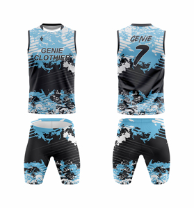 Uniforme de Flag Football 7 contra 7, el Mejor Diseño, Sublimación Completa, Secado Rápido, Transpirable, Servicio OEM - Product Image 1