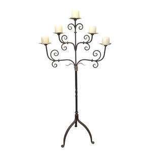 Candelabro de Hierro Forjado Bold Blossom, de Pie, Hecho a Mano, de Alta Calidad, Color y Tamaño Personalizables, Decoración para el Hogar - Product Image 2
