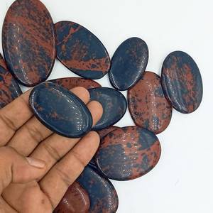 Cabochons en obsidienne acajou naturelle, formes variées, pierres précieuses polies en vrac pour la fabrication de bijoux, vente en gros, approvisionnement en vrac - Product Image 3