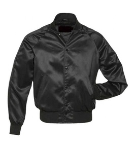 Chaquetas de Béisbol Universitarias de Satén de Alta Calidad, Chaqueta Bomber Negra Informal para Hombre, Nuevos Estilos y Diseños 2025 - Product Image 5