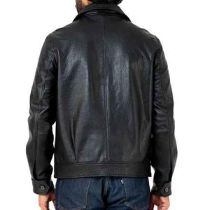 Men's Premium Leather Motorcycle Biker <b>Jacket</b> Genuine Cowhide Slim Fit <b>Racer</b> Design Black Winter Season Plus Size Windproof - Product Image 2