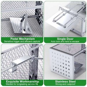 กับดักหนูสแตนเลสแบบอัตโนมัติ ความไวสูง ใช้ได้ทั้งภายในและภายนอกอาคาร ทนทาน ปลอดภัย จับหนูได้อย่างมีประสิทธิภาพ ใช้งานได้หลากหลาย ไม่ทำร้ายหนู - Product Image 5
