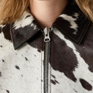 Chaqueta de Cuero Natural de Pelo de Vaca, Material Suave y Duradero, Calidad Premium Genuina, Diseño Elegante, Perfecta para Uso Diario - Product Image 4