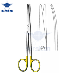 Ciseaux de précision chirurgicaux médicaux TC Gold à lame arrondie de 16 cm / 6-1/4 pouces - Product Image 2