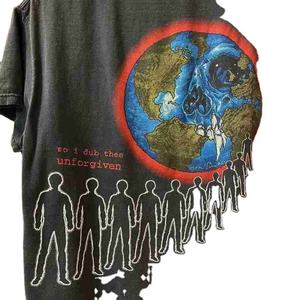 Camiseta Oversize de Algodón 100% de 220 GSM con Tejido Frontal Personalizado para Hombre, Estilo Urbano, Logotipo Termotransferible, Premium, Casual, Venta al por Mayor - Product Image 2