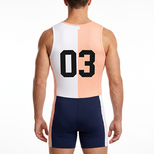 Custom Men's Rowing Breathable Uniform with Sublimation Printing Men's Sleeveless Rowing Uniform High Quality Sublimation Sports - Product Image 2