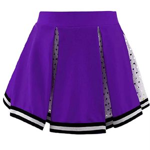 Costume de pom-pom girl OEM pour femme, personnalisé, en polyester, séchage rapide, haut et jupe, tenue d'équipe, strass, pour la danse scolaire, la pratique et la compétition 2026 - Product Image 4