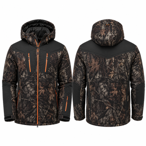 เสื้อแจ็คเก็ตผู้ชายลายดอกไม้ สำหรับล่าสัตว์ ผ้า softshell แขนยาว ระบายความชื้น เหมาะสำหรับใส่ในฤดูใบไม้ร่วง - Product Image 1