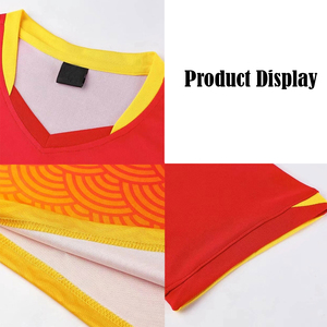 Custom Red <b>Orange</b> Gradient Soccer Uniform Set Football Jersey <b>Shorts</b> Wholesale OEM Manufacturer - Product Image 5