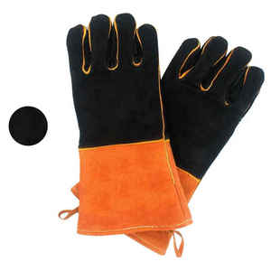 Gants de soudage de sécurité personnalisables en cuir de qualité supérieure doublés de Kevlar, résistants à la chaleur, pour fours, poêles à bois et casseroles chaudes - Product Image 4