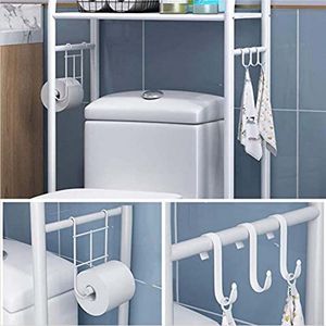 Scaffale Angolare per Bagno a 3 Ripiani, Organizzatore Autoportante in Acciaio Antiruggine Salvaspazio - Product Image 4