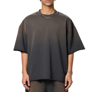 Camiseta de Manga Corta Oversize para Hombre, Cuello Redondo, Color Sólido, Diseño Liso, Casual, Tejido de Punto, 100% Algodón Jersey, Corte Regular - Product Image 4
