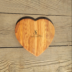 Heart-Shaped Wooden <b>Coaster</b> <b>Set</b>. Premium Natural Grain Olive Wood Love Drink Mats For Romantic Wedding Home Table Decor - Product Image 5