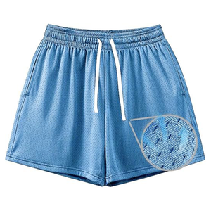 Pantalones Cortos de Malla Fácil de Poner para Hombre, Estilo Relajado con Tela Ventilada para Clima Cálido, Pantalones Cortos de Trabajo - Product Image 2